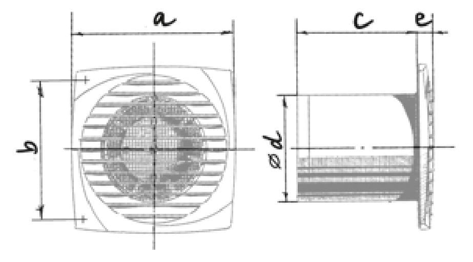 Blauberg Line 100 Plastik Banyo Aspiratörü Ölçüleri