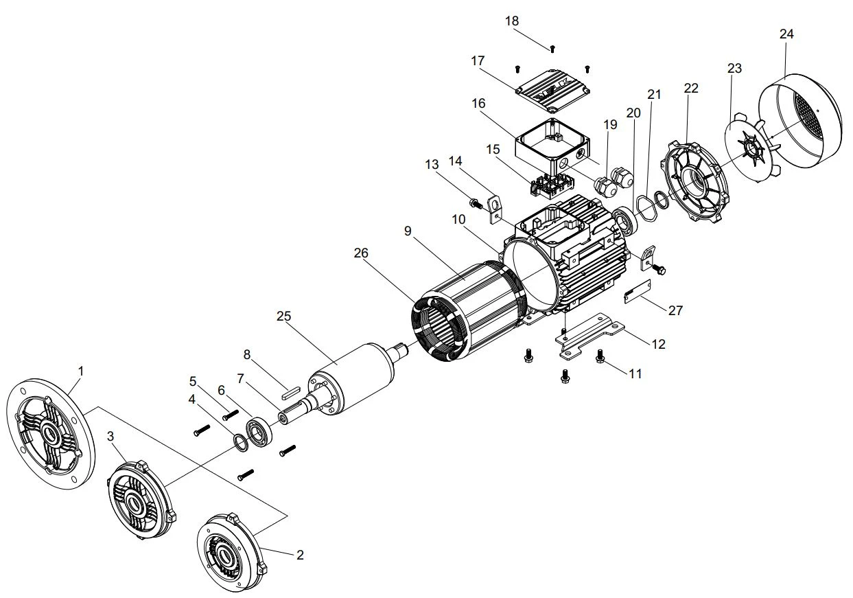 ELK Motor Yedek Parçaları - ELK 80 Tip B5 Flanş