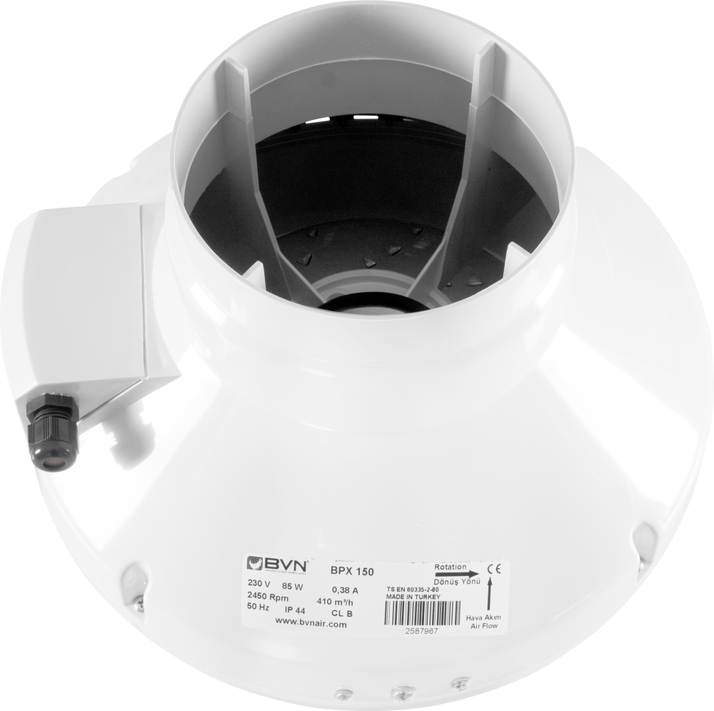 Bahçıvan BPX 150 Plastik Kanal Tipi Fan - 15 cm Çap