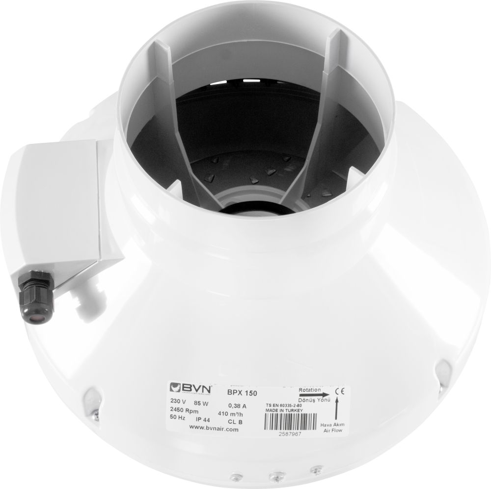 Bahçıvan BPX 150 Plastik Kanal Tipi Fan - 15 cm Çap