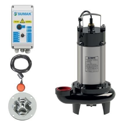 SUMAK SBRT 18/2-P Trifaze Parçalayıcı Bıçaklı Dalgıç Pompa