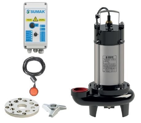 SUMAK SBRT 19/2 Trifaze Bıçaklı Dalgıç Pompa