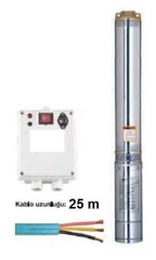 Atlantis Blu 4SDM1007-1.1 4\'\' Derin Kuyu Dalgıç Pompa (25m Kablolu + Pano)