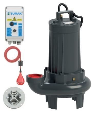 SUMAK SBRT 75/3-P Trifaze Parçalayıcı Bıçaklı Dalgıç Pompa