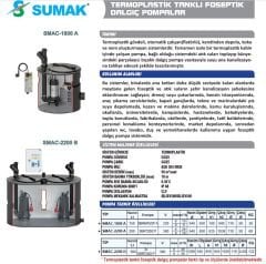 SUMAK SMAC 2200-B Hazneli Foseptik Dalgıç Pompası