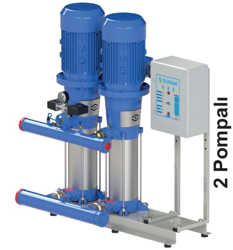 Sumak SHT34B 1500/6 Kademeli 2x11 kw Dikey Milli Hidrofor