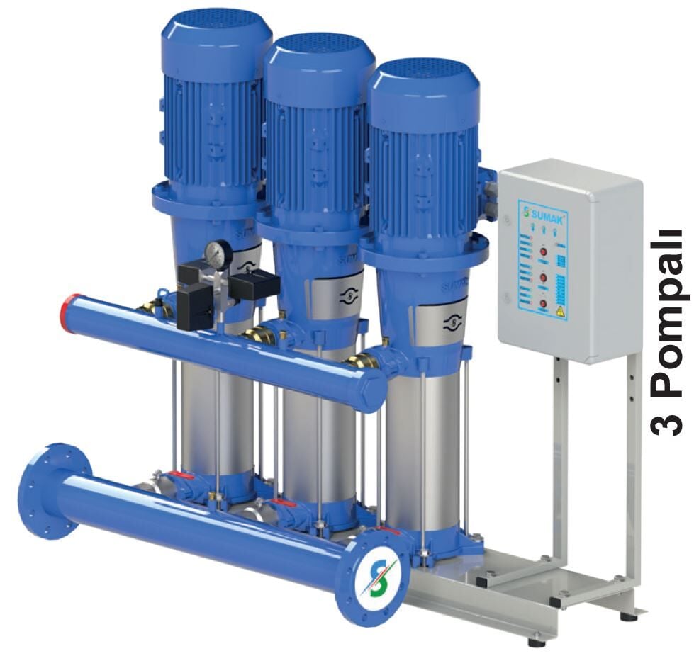 Sumak SHT34C 1500/6 Kademeli 3x11 kw Dikey Milli Hidrofor