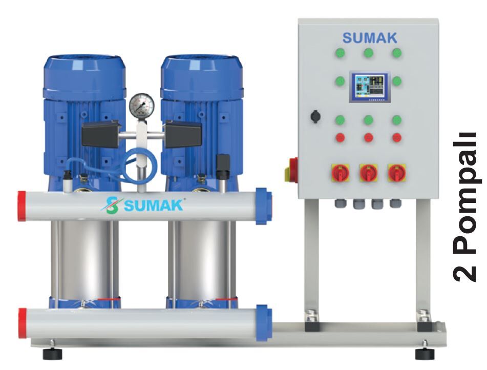 Sumak SHT16B 550/5 PFK 2x4 kw Frekans Kontrollü Dikey Milli Hidrofor