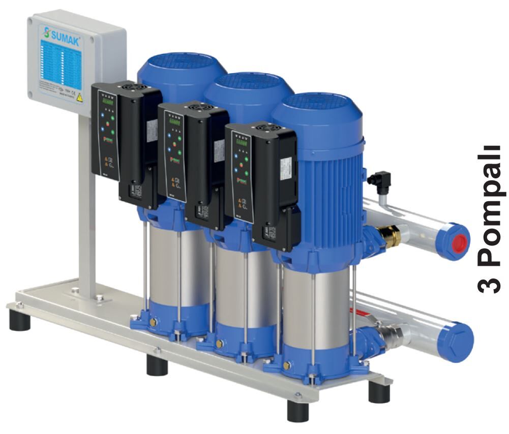 Sumak SHT6C 180/10 FK 3x1,35 kw Frekans Kontrollü Dikey Milli Hidrofor