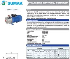 SUMAK SMINOX12/220-2 Komple Paslanmaz Kademeli Pompa