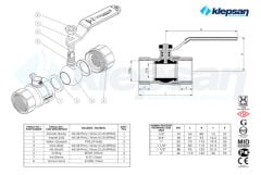 Klepsan 1/2'' Küresel Vana PN40