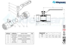 Klepsan 3/4'' Kilitli Doğalgaz Vanası MOP 5