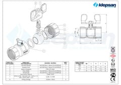 Klepsan 1/2'' Kelebek Vana