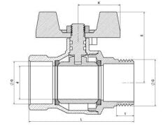 Klepsan 1/2'' Kelebek Vana