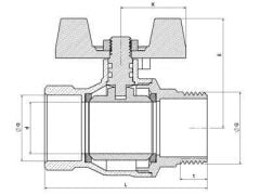 Klepsan 3/4'' Kelebek Vana