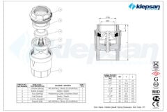 Klepsan 1/2'' Yaylı Dik Çekvalf
