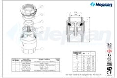 Klepsan 3/4'' Yaylı Dik Çekvalf