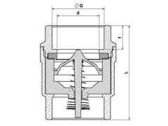 Klepsan 2 1/2'' Yaylı Dik Çekvalf