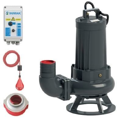 SUMAK SDTK 75/4 Döküm Gövdeli Trifaze Foseptik Dalgıç Pompası