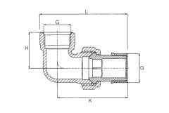 Klepsan 1/2'' Köşe Radyatör Rakoru