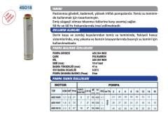 SUMAK 4SD1807 4'' Derin Kuyu Dalgıç Pompası