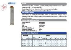 SUMAK 4SD1810 4'' Derin Kuyu Dalgıç Pompası