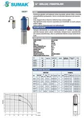 SUMAK 5SD7 5'' Derin Kuyu Dalgıç Pompa