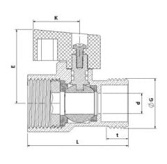 Klepsan 1/4'' Mini Küresel Vana Erkek-Dişi