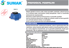 SUMAK SMT5 Sürtme Fanlı Trifaze Preferikal Pompa