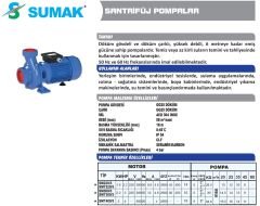 SUMAK SMT220/3 Trifaze Santrifüj Pompa