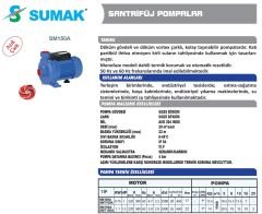 SUMAK SMT150-A Trifaze Santrifüj Pompa