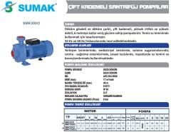 SUMAK SMKT300/2 Trifaze Kademeli Pompa