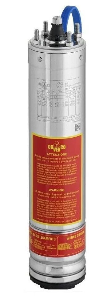 Coverco 4 HP Trifaze Dalgıç Motor