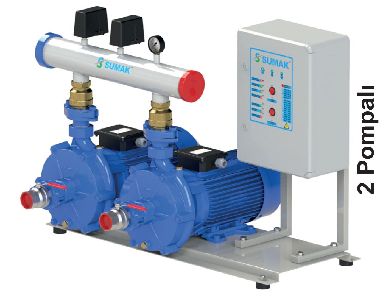 Sumak SMKTB750/2 Çift Kademeli 2x5,5 kw 2 Pompalı Hidrofor