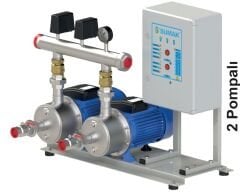Sumak SMINOX12B300/3 Kademeli 2,2 kw Paslanmaz 2 Pompalı Hidrofor