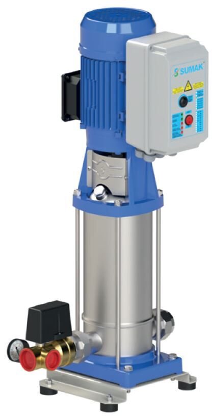 Sumak SHTP16 A 750/12 Kademeli 5,5 kw Komple Paslanmaz Dikey Milli Hidrofor