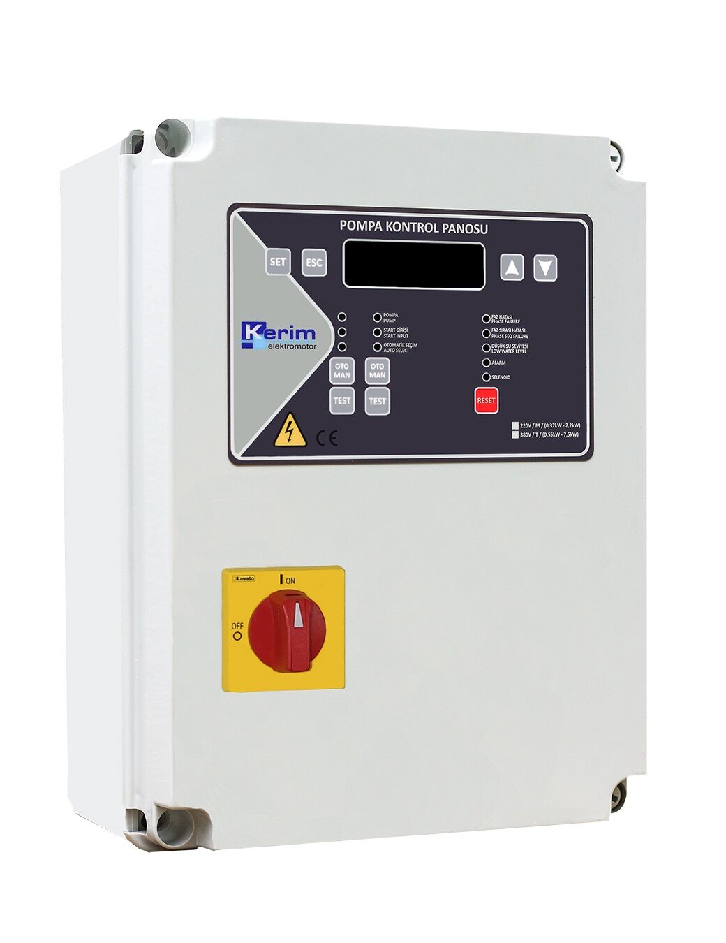 Kerim H-0211-V2 15 HP Trifaze Hidrofor Kontrol Panosu