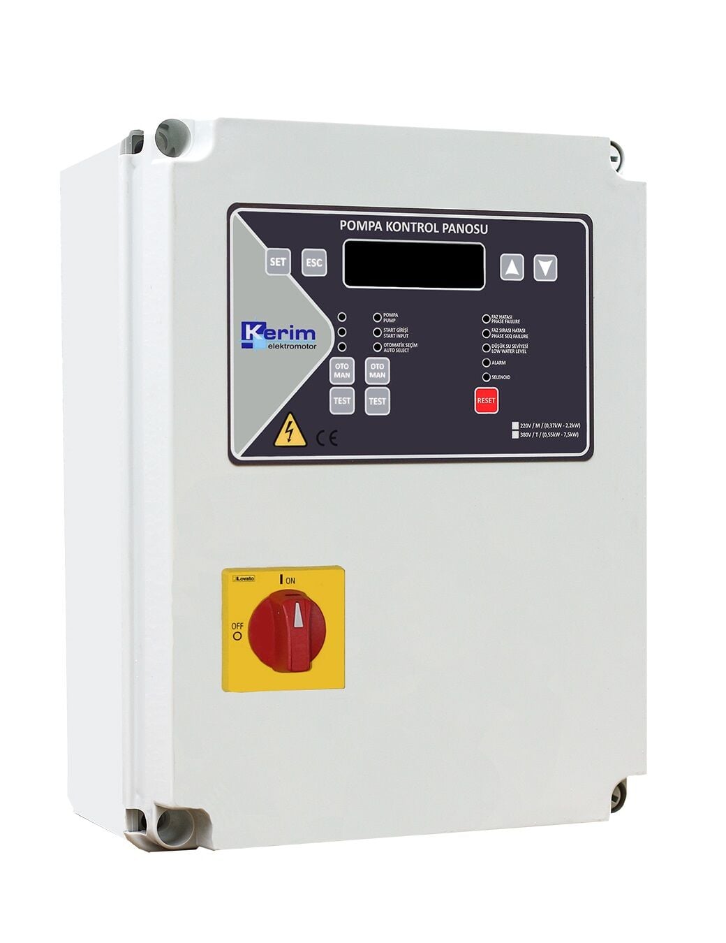 Kerim H-0211-V2 15 HP Trifaze Hidrofor Kontrol Panosu