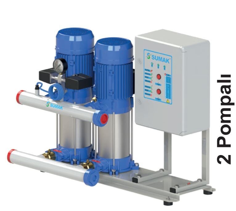 Sumak SHT6B 150/8 Kademeli 2x1,1 kw Dikey Milli Hidrofor