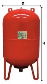 Wates 50 Litre 10 Bar Hidrofor Genleşme Tankı(Dikey)